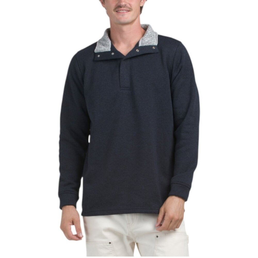 TAILORBYRD Knit Snap Placket Pullover Sweater